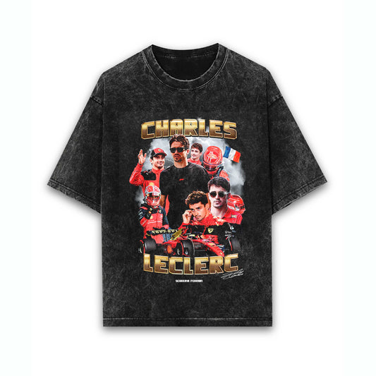 CHARLES LECLERC | ACID WASHED | OVERSIZED T-SHIRT