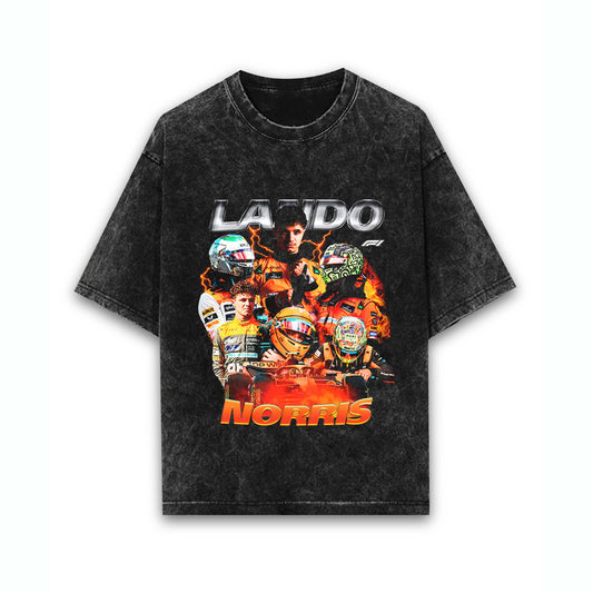 LANDO NORRIS | ACID WASHED | OVERSIZED T-SHIRT