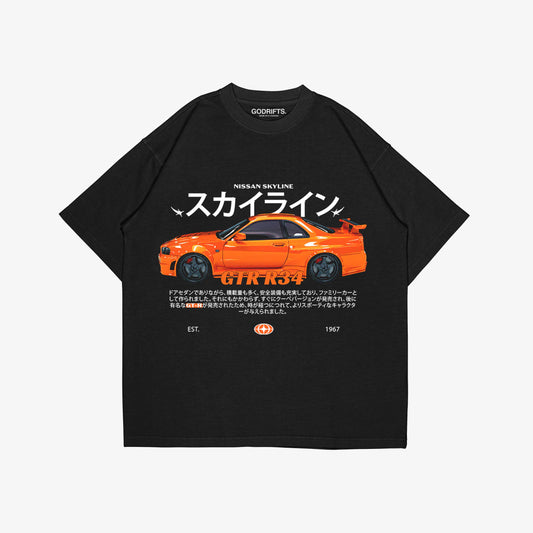 JDM LEGEND - NISSAN SKYLINE GTR R34 | OVERSIZED T-SHIRT